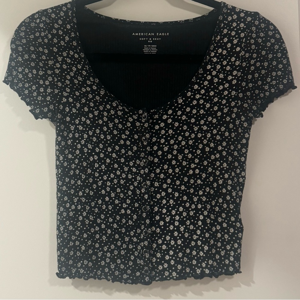 Button Up Floral Top